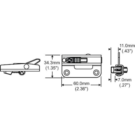 Strybuc RH ANGEL VENTLOCK CHROME 50-1353-M56CH-RH